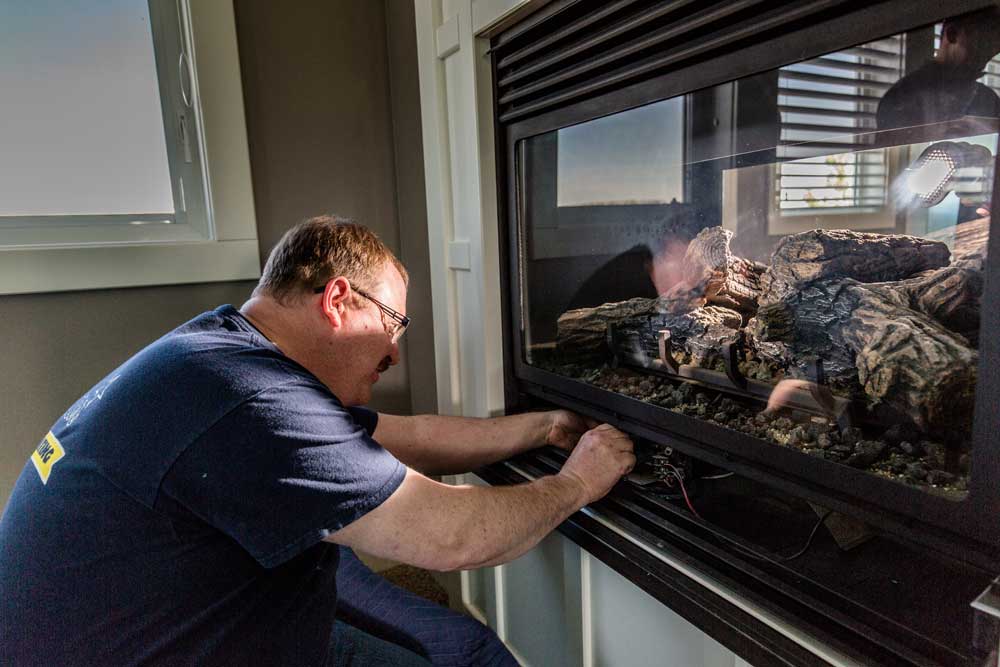 Fireplace gas line installation Calgary